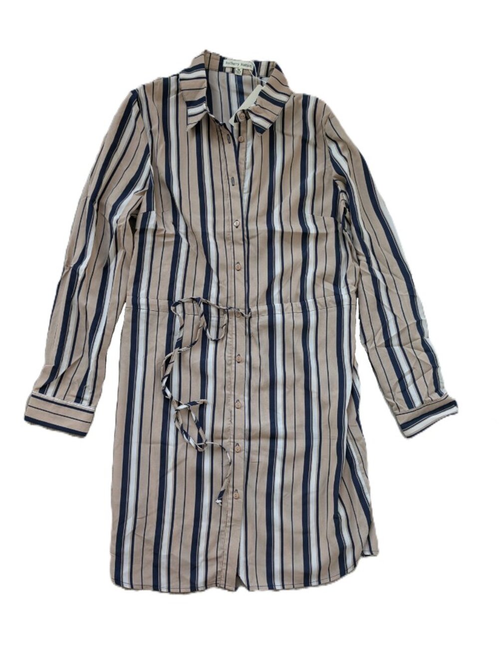 RedBerry Striped Long Sleeve Shirt Dress | Medium